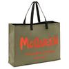 New Alexander McQueen Cotton One Shoulder Handbag Men's Army Green 6628651AABX2868