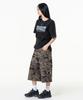 MOZMOZ Camo Logo 2-Type Pigment Short Sleeve T-Shirt Black