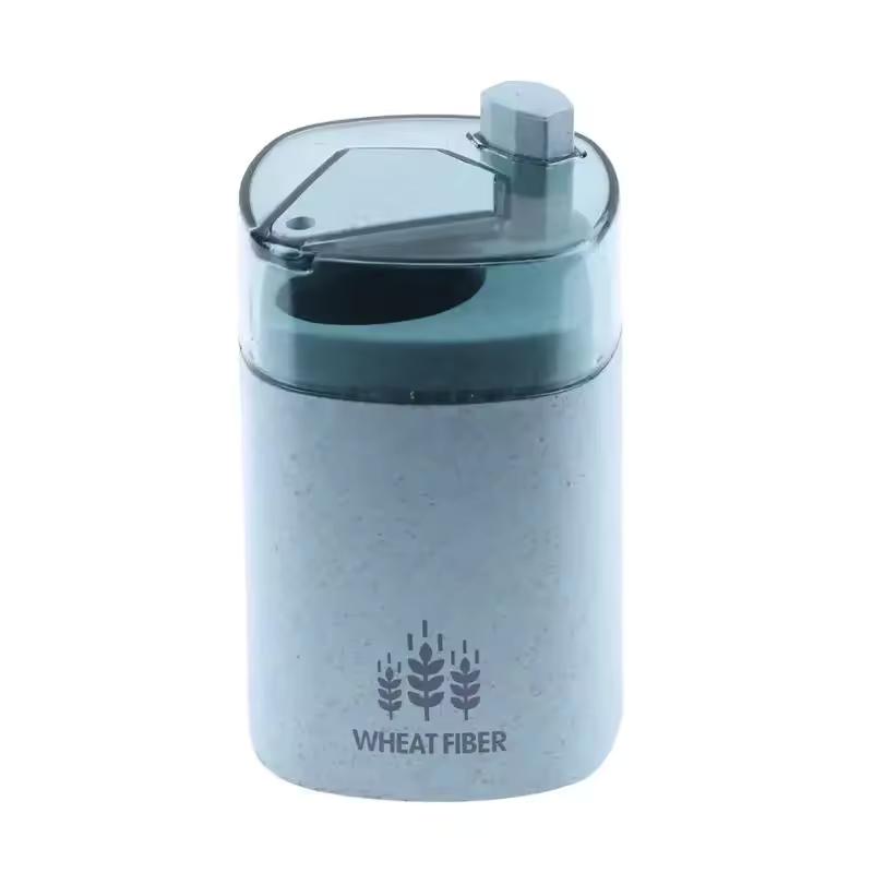 Automatic Toothpick Holder Container Wheat Straw Household Table Toothpick Storage Box