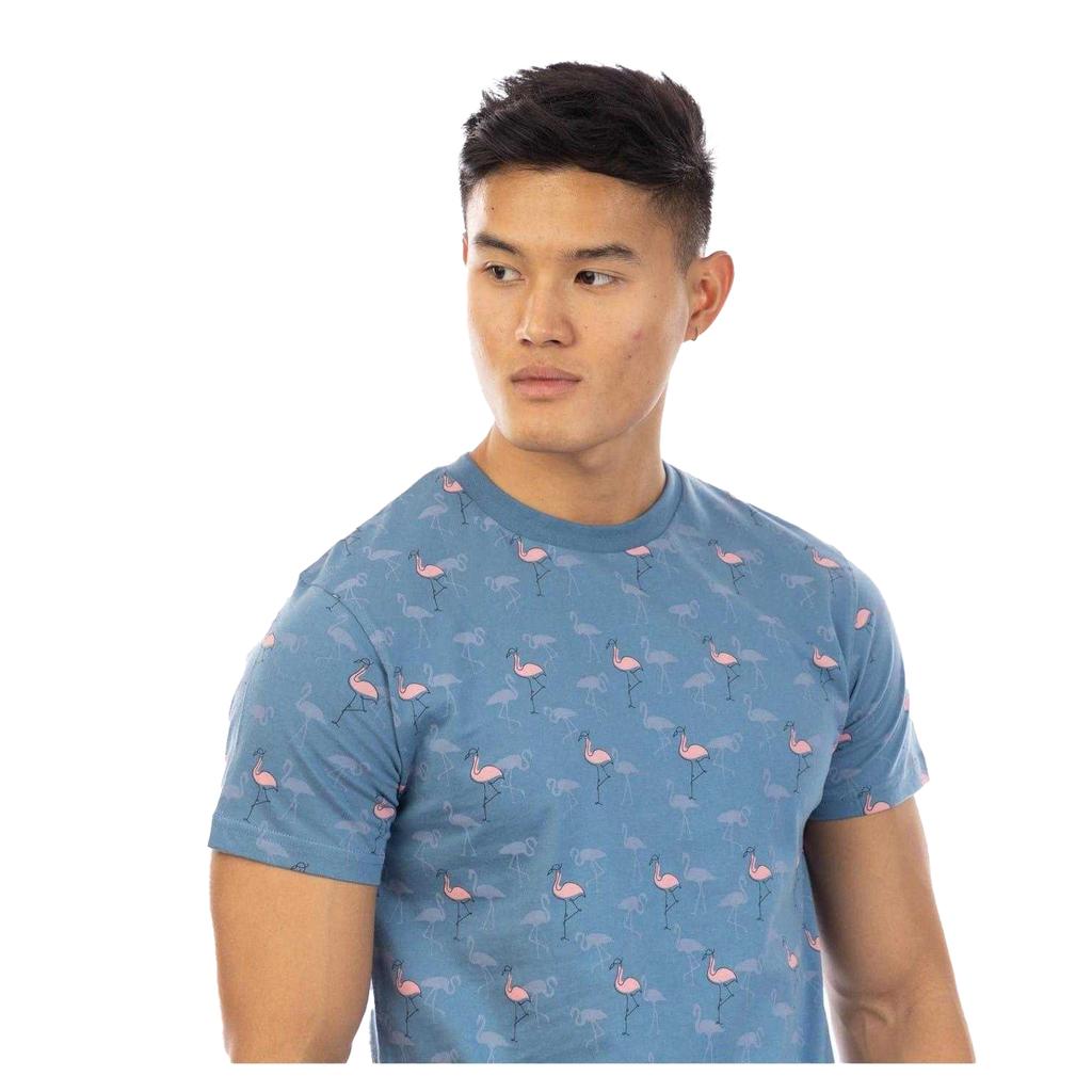 Peter Werth Mens Flamingo All-Over Print T-Shirt