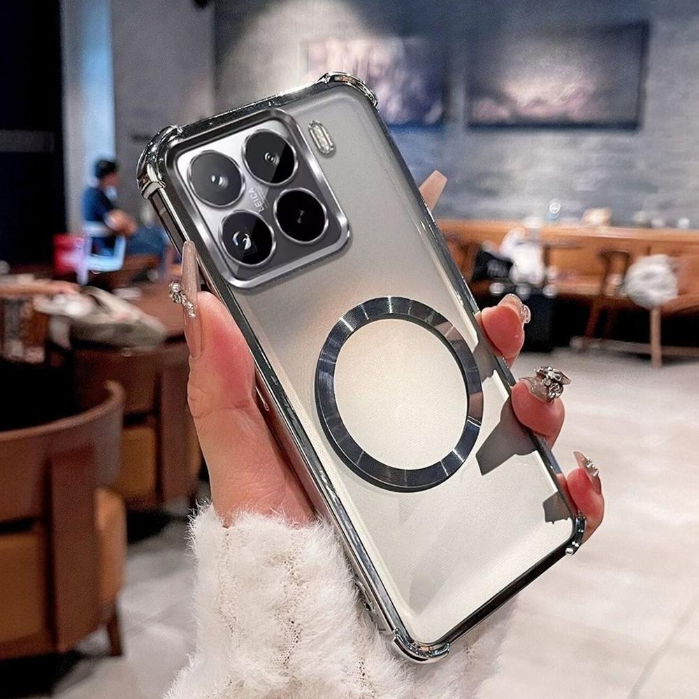 Luxury Plating Shockproof Magnetic Phone Case For Xiaomi 15T Pro 14T 13T 12T 11 Lite 12 17 Pro Max Clear Soft Silicone Cover
