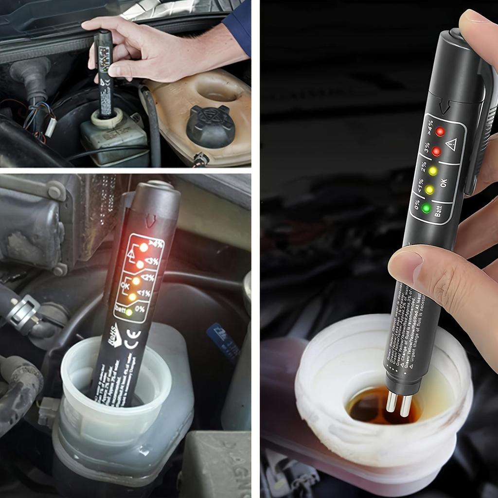 Brake Fluid Tester Pen Automotive Brake Oil Test Tool With LED Indicator Moisture Detector