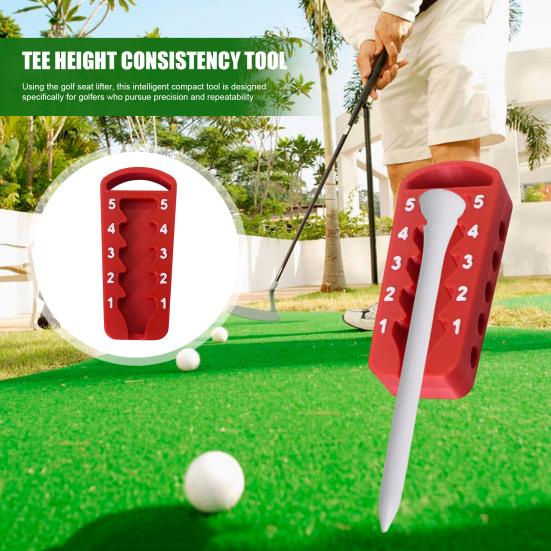 Golf Tee Höhenversteller 5 Einstellungen Präzisions-Tee-Erhöher Höhenversteller für Konstante