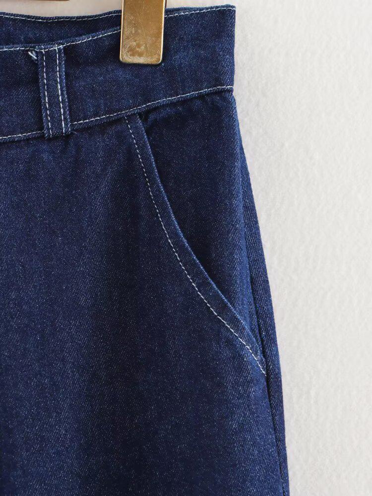 2025 Spring Women's European & American Fashion: Loose Belted Top & High-Waist Long Pants