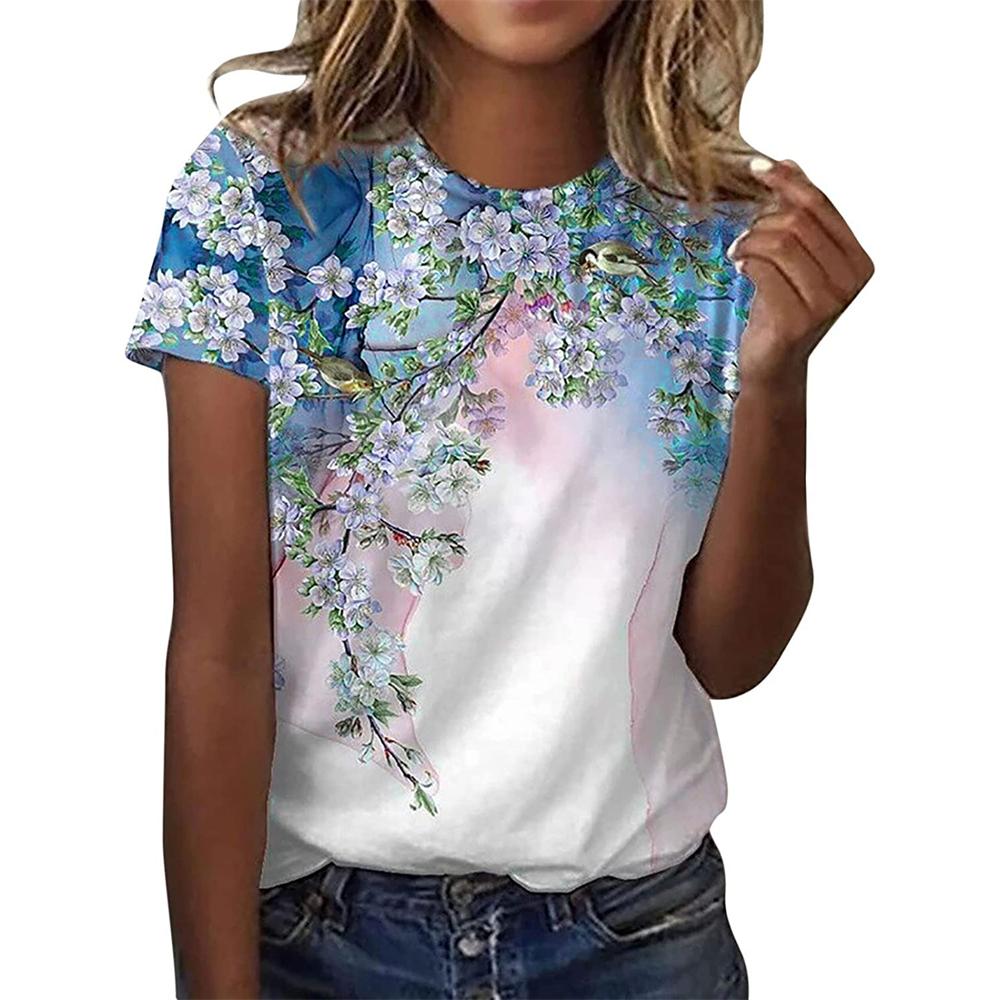 

Футболка для женщин, повседневные футболки в стиле Харадзюку с 3D принтом, летние женские топы с короткими рукавами, женская футболка, женская одежда Camiseta