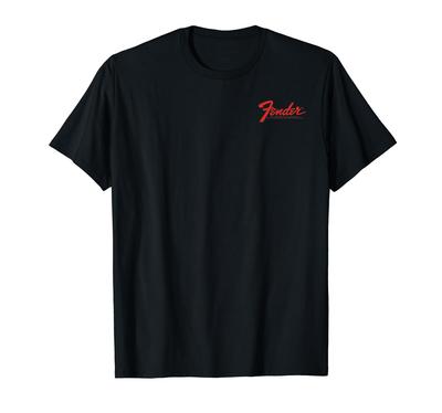 Fender Vintage Guitar Pocket Logo Design T-shirt