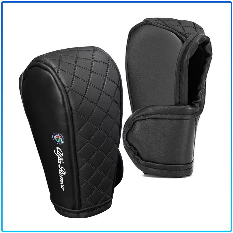 For Alfa Romeo 159 147 156 166 Giulietta Giulia Mito Stelvio Brera Spider 1Pcs Car Badge Center Console Gear Shift Knob Cover Handle Case Styling