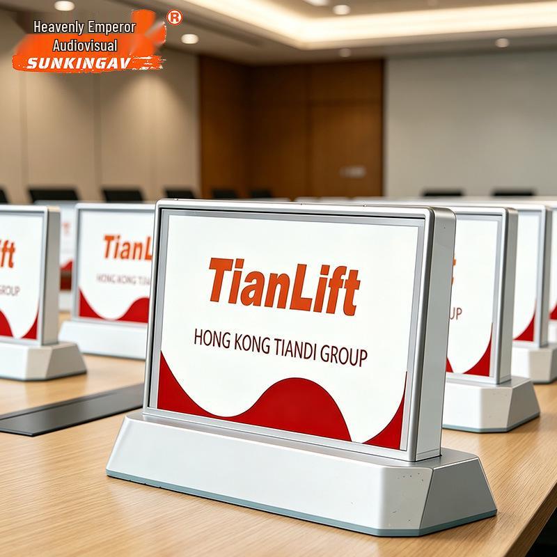 7.5" Double-Sided E-Ink Conference Table Card with Bluetooth & NFC