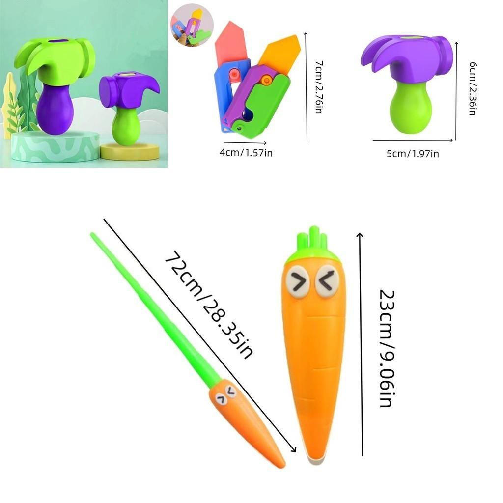 Gravity Carrot Knife With 3d Design Glowing Butterfly Knife Flashy Printed Carrot Knife And Night Light Carrot Knife