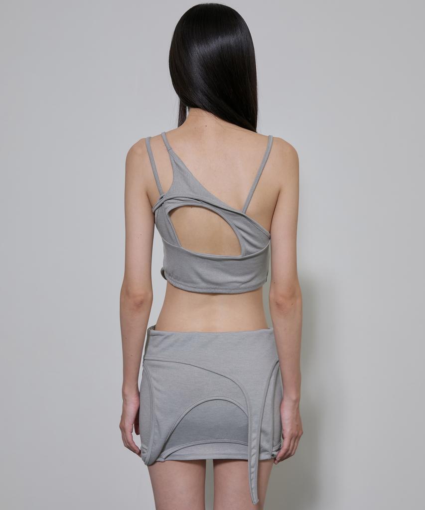 Peulleeoeob 4-Layered Skirt (Fl-268_Gray)