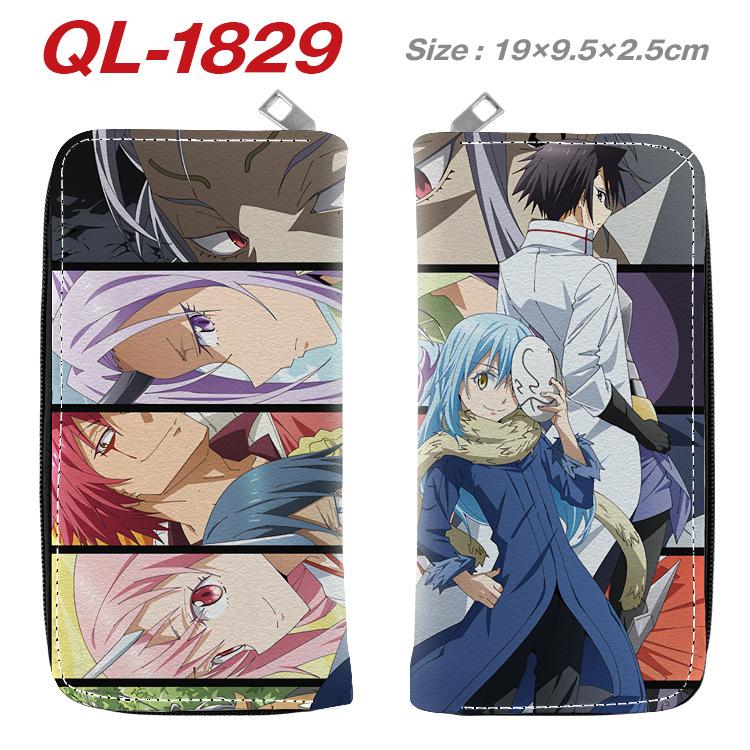 That Time I Got Reincarnated as a Slime Long Wallet Anime Zip Purse Rimuru Blue One Size 1pcs
