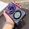 KEYSION Glitter Jewelled Magnetic Phone Case for HONOR X9b 5G X9A 5G Makeup Mirror Stand Shockproof Cover for Magic 6 5 Lite 5G