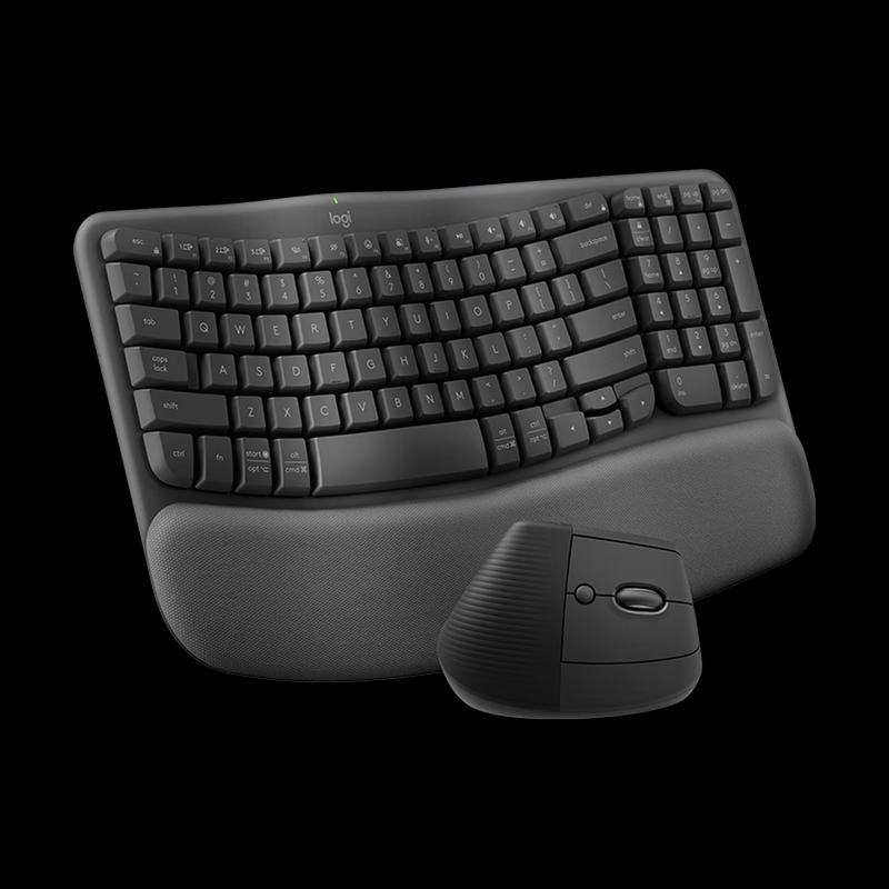 Logitech Wave Combo Wireless Ergonomic Keyboard and Vertical Mouse Set