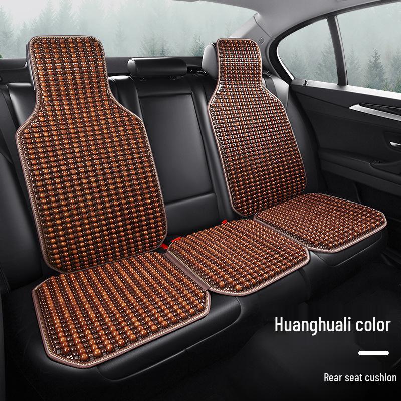 Breathable Wooden Bead Car Seat Cushion - Universal, Cool, Ventilated Mat for All Seasons