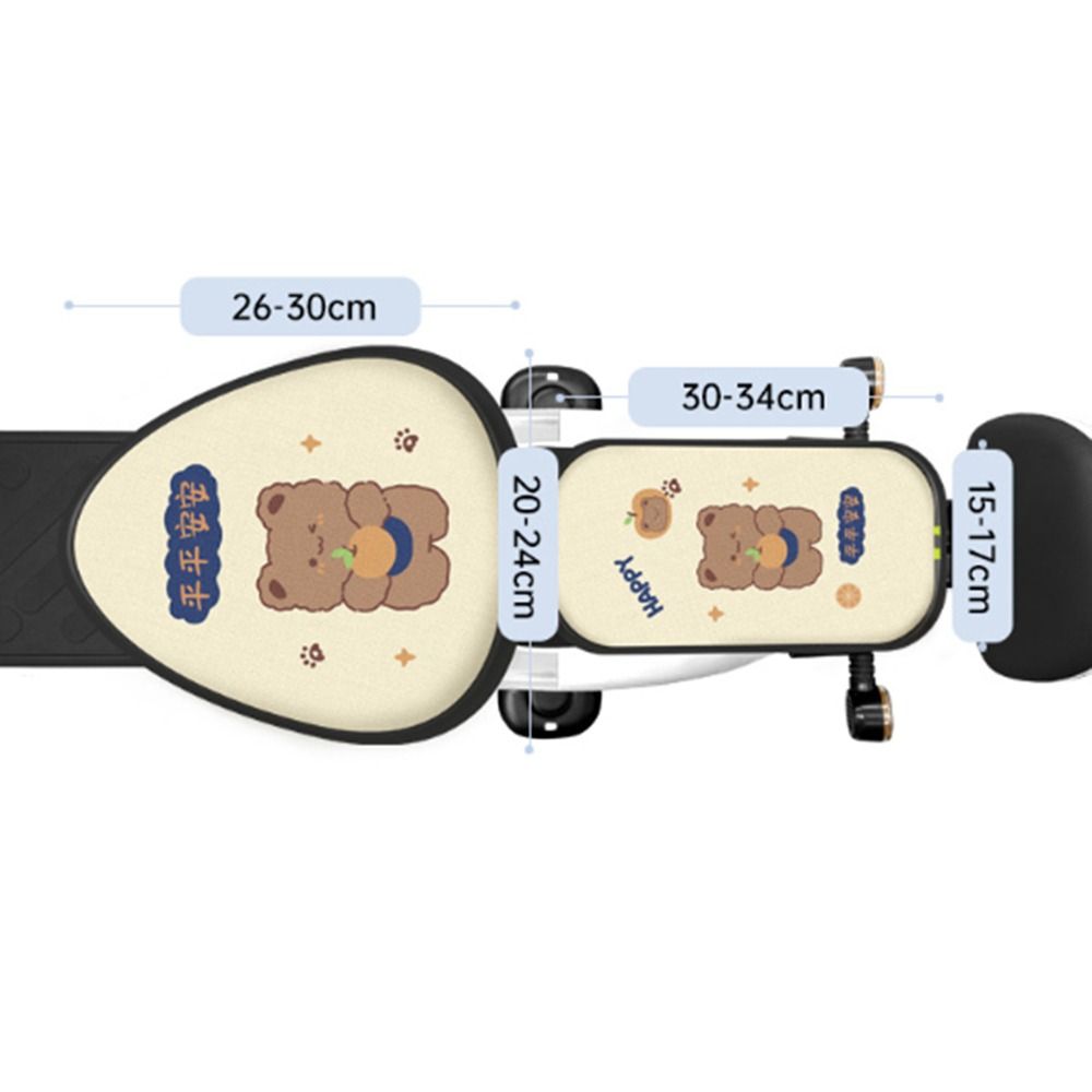 PU Electric Bicycle Seat Cover Cartoon Waterproof Motorcycle Cushion Cover Breathable Sun Protection Scooter Seat Protector