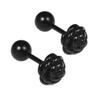 Small Black Punk Stud Earrings For Women Men Boy 2020 New Fashion Zircon Geometry Stainless Steel Jewelry Accessories Earrings