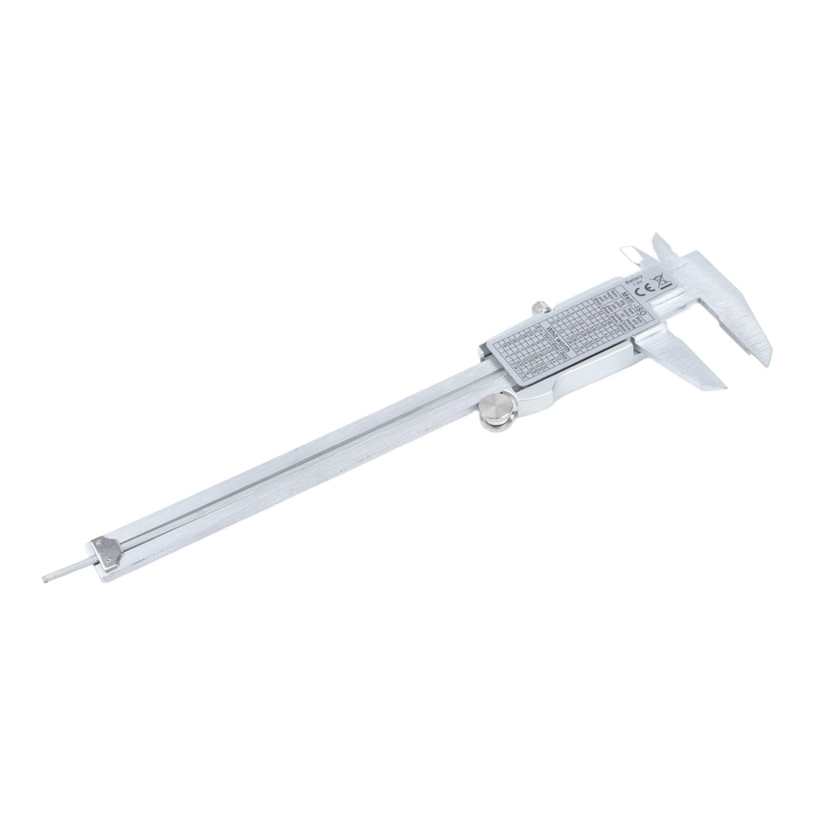 

6 Inch 150mm Digital Vernier Caliper Stainless Steel with Easy LCD Screen for Inside Outside Depth and Step Measuring Functions China Mainland