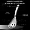 Compact Garlic Ginger Mincer Stainless Steel Slotted Spoon with Bottle Opener & Grater, Fine Tooth Grater Manual Grinder for Puree Paste, Rust-Proof
