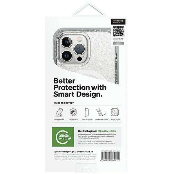 Uniq Lifepro Xtreme Case for iPhone 15 Promax 6.7 Magclick Charging Transparent/Tinsel Lucent