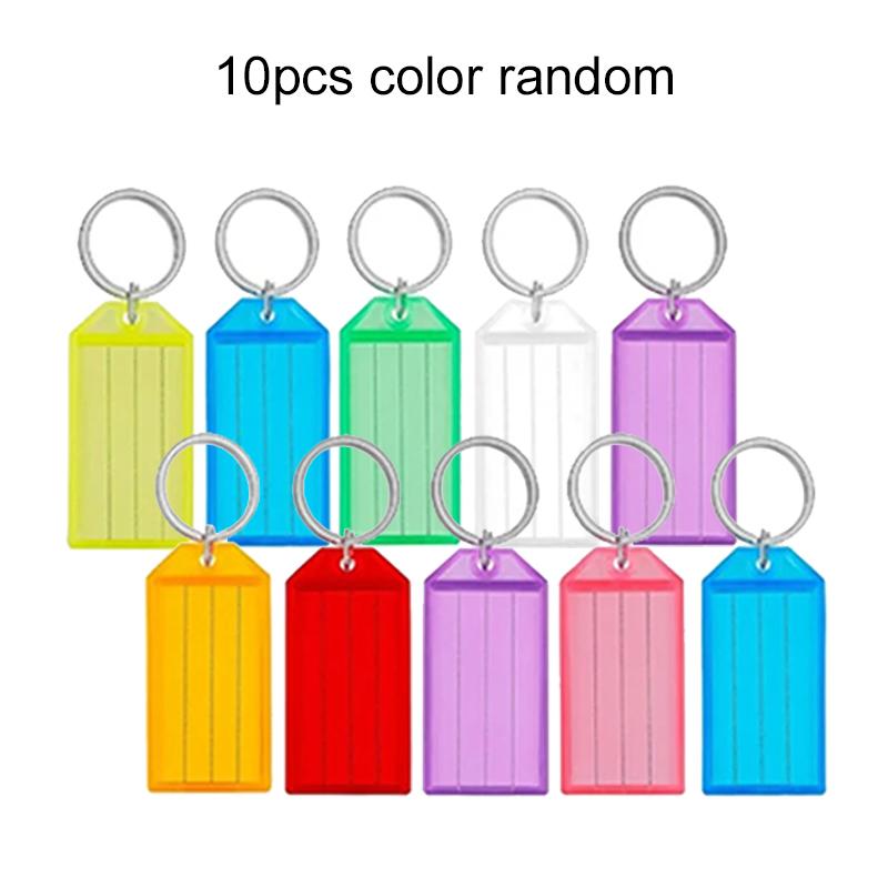 10~100pcs Plastic Keytag Colorful Keychain Pendant Markable Sign Desktop Storage Supplies Key Management for Baggage Tag TMZ