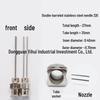 Stainless Steel Double-Tube Dispensing Valve Needle, Overall Length 37mm, Tube Length 25mm, Flat Opening Bayonet