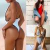 String Badeanzug Damen 2017 Einteiler Badeanzug Body Bikini Hoher Beinausschnitt Badeanzug Für Damen Monokini Tiefes V-Ausschnitt Badeanzug