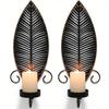 A Pair Nordic Wall Candlestick Leafs Candle Holders Hanging Wall Decoration Shooting Props Iron Candle Holder Home Decor