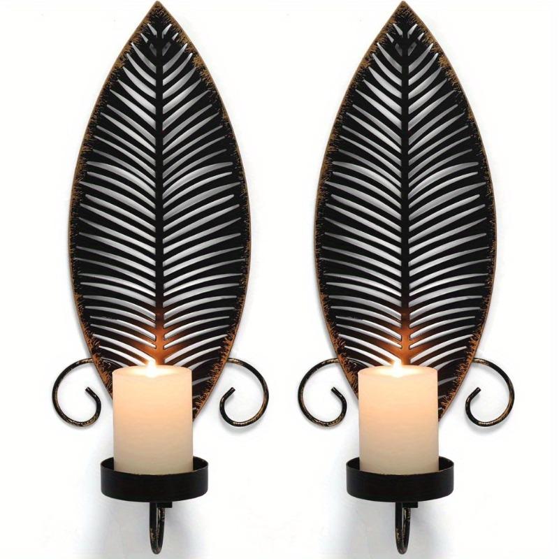 A Pair Nordic Wall Candlestick Leafs Candle Holders Hanging Wall Decoration Shooting Props Iron Candle Holder Home Decor
