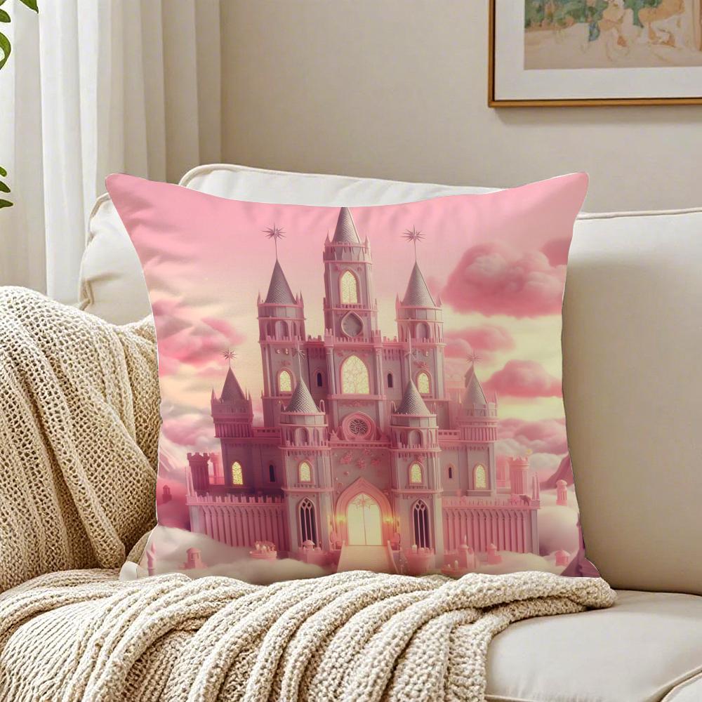 Magical Whimsical Art Dreamy Castle Cushion Cover Pillowcase Antidustmite living Room Sofa Decor Cushion Room