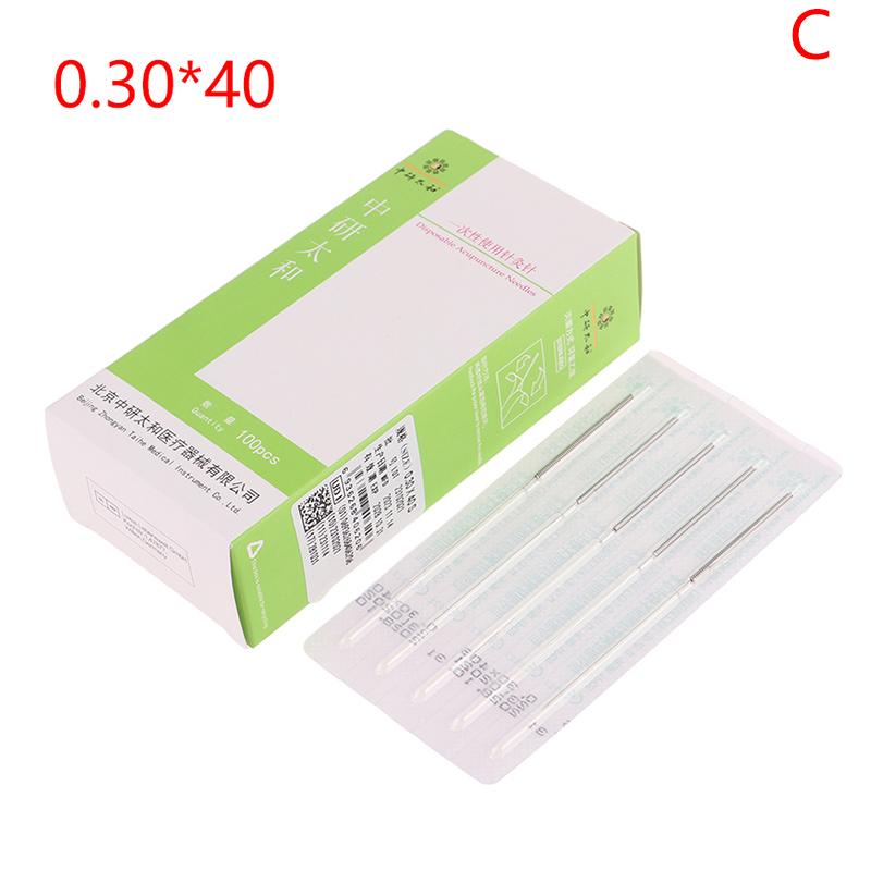 Zhongyan Taihe 100 Pcs Acupuncture Needle With Tube Acupuncture Disposable Sterile Beauty 1 Box Massage Sterilze Needle