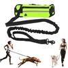 Dog Running Waist Leash Nylon Rope Pet Leash with Waist Bag Retractable Elastic Belt Dog Traction Rope Reflective Belt Buckle