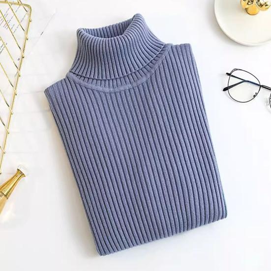 Women Bottom Sweater Turtleneck Long Sleeve Slim Fit Knitting Tops