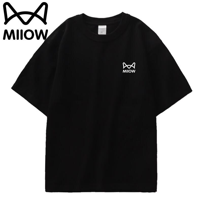 MiiOW Men s & Women s Summer Outdoor Pure Cotton Short Sleeve T-Shirt XL