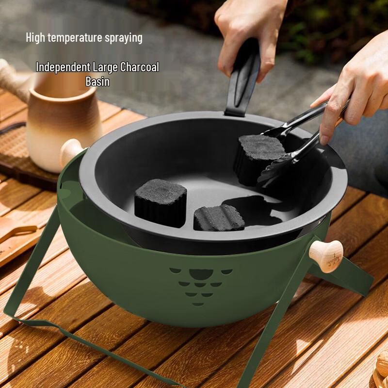 HODTOWN Portable Hemispherical Charcoal Grill Set