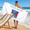 Custom Name,New York Rangers Print Beach Towel, Large Soft Quick Dry Towel for Beach Camping Swimming