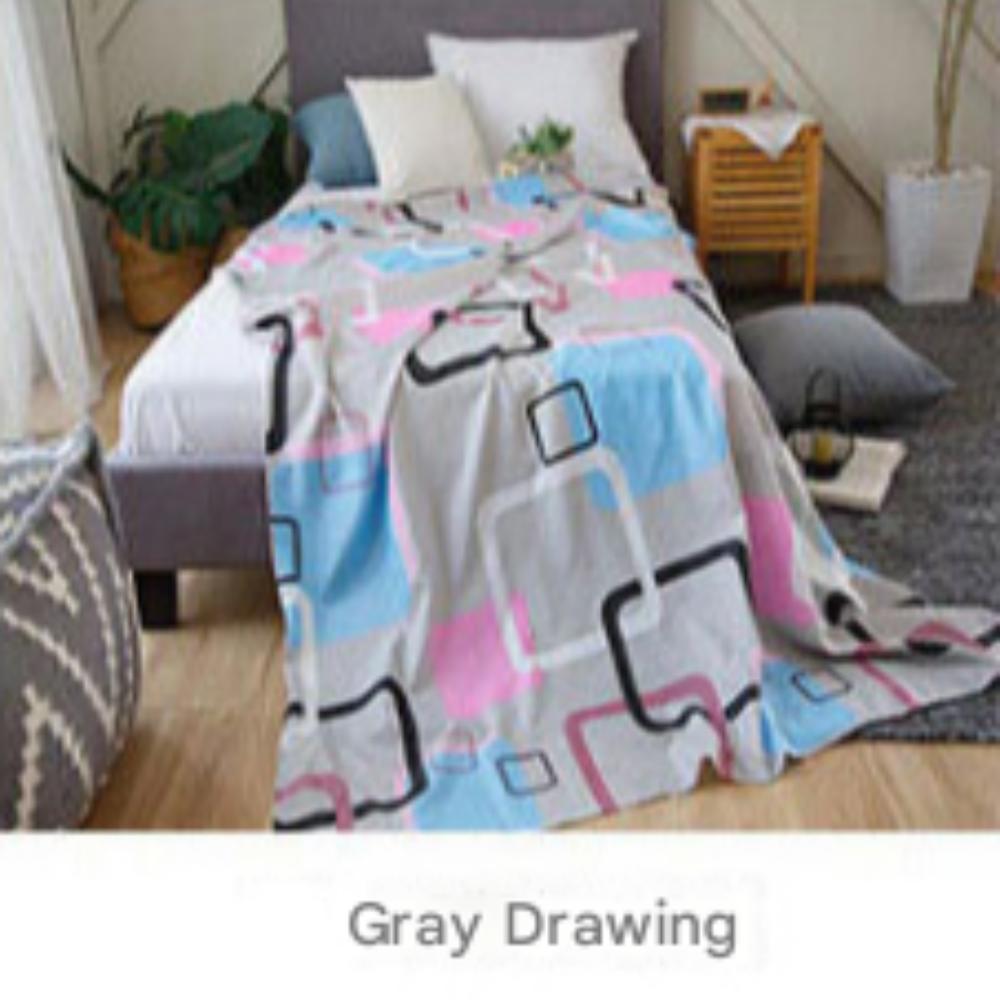 Ripple Embo Single-Layer Quilt - Gray Drawing