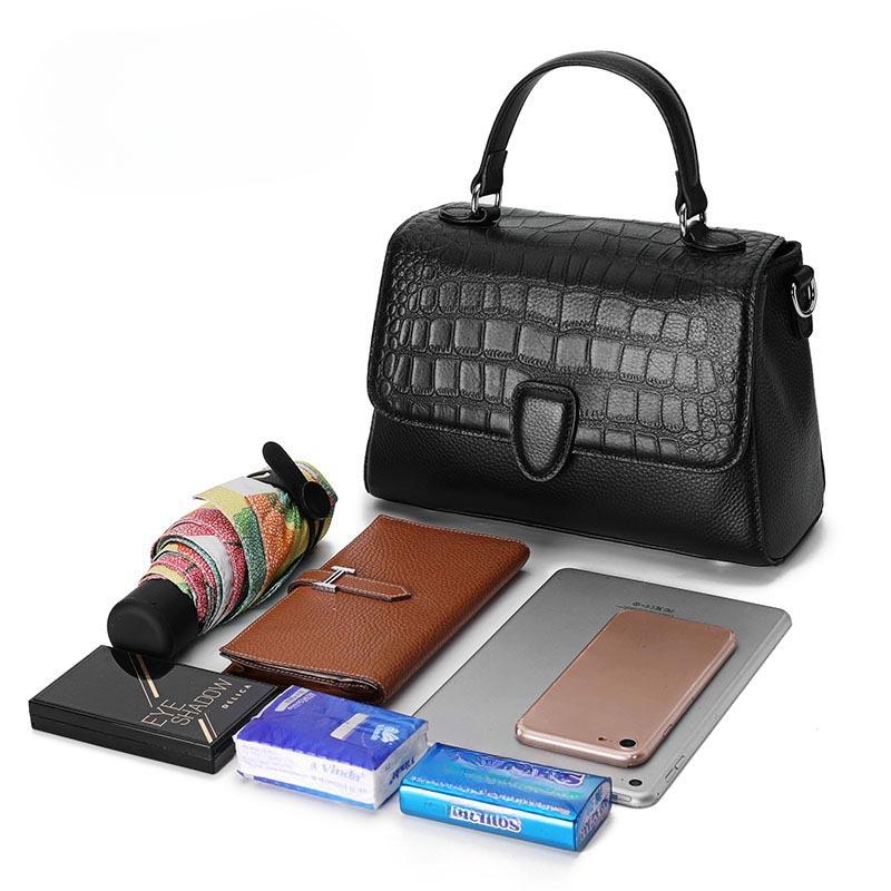 Women's Bag New Fashionable Light Luxury One-shoulder Crossbody Autumn and Winter Head Layer Cowhide Bag for Women