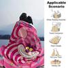 1pc Alice, Wonderland Flannel Blanket Soft Cozy All-Season Throw for Bedroom, Sofa, Camping, Travel, Home Decor1062