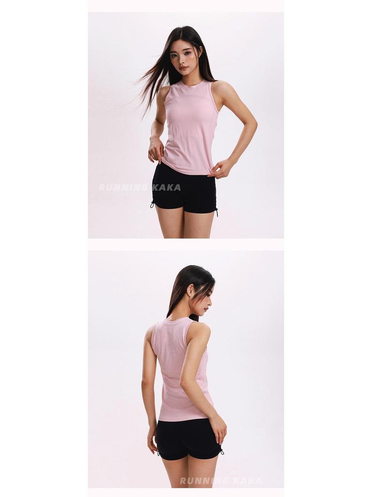 Regata Esportiva Feminina Sem Mangas Respirável de Secagem Rápida