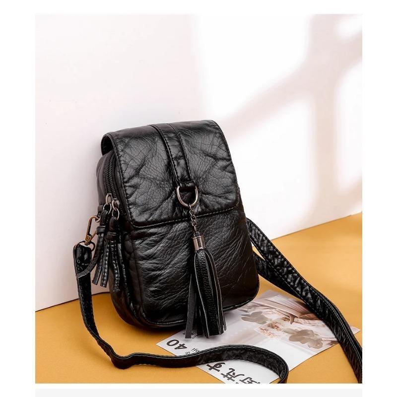 Fashion mini women's designer small shoulder messenger bag wallet lady phone bag female flip phone bag
