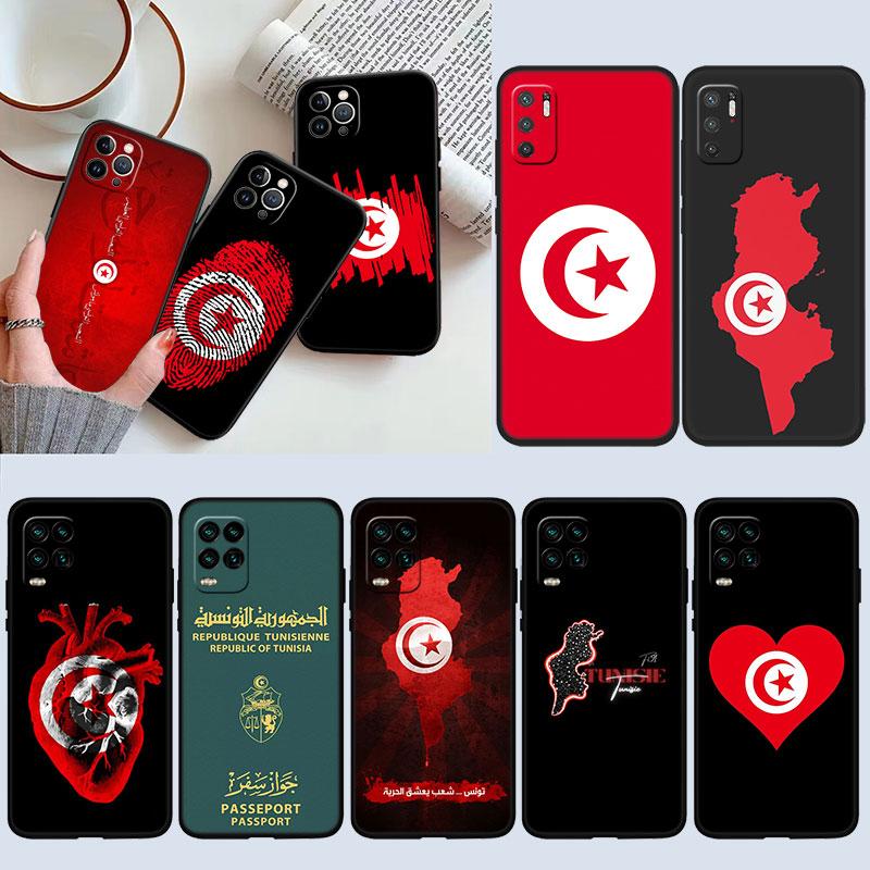 IK72 Tunisian Flag Passport Shell Phone Case for Samsung Galaxy Note 10 20 S23 S24 S25 Ultra FE Plus Edge Lite A02S A35 A07 A17
