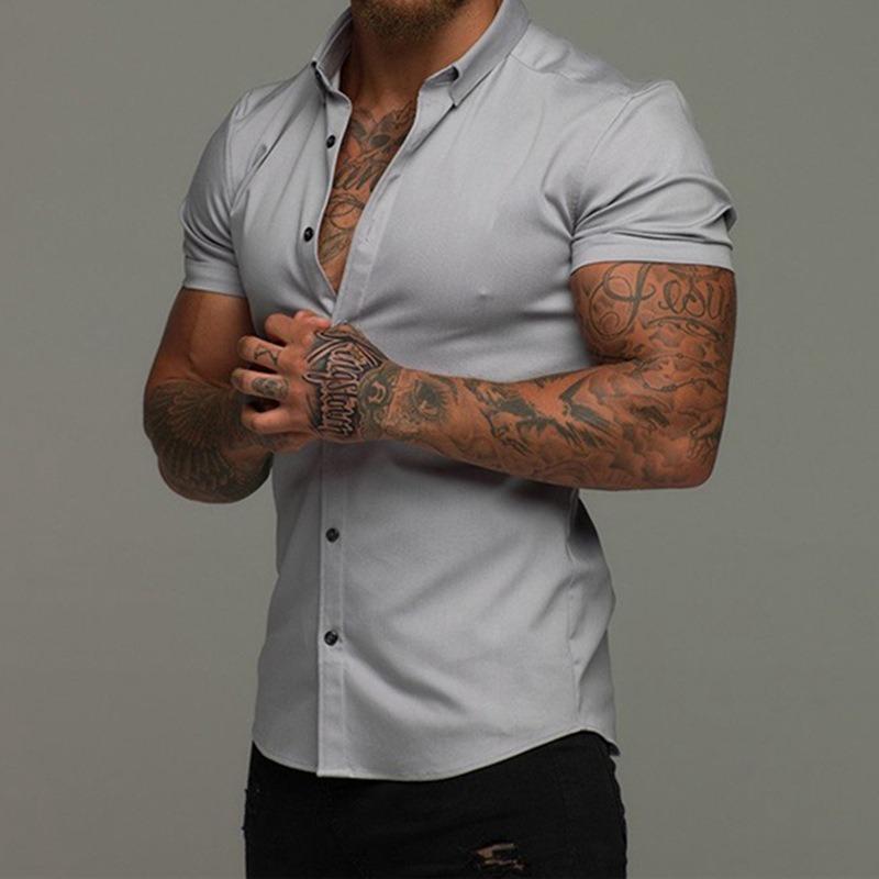Men's Backless Button Up Shirt