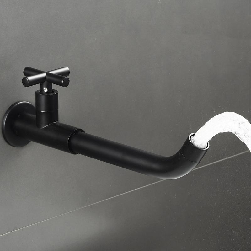 1PC Thread G1/2' Antique Gold Black Extended Single Cold Mop Pool Bathroom Sink Tap Splash Proof Toilet In-Wall Washbasin Faucet