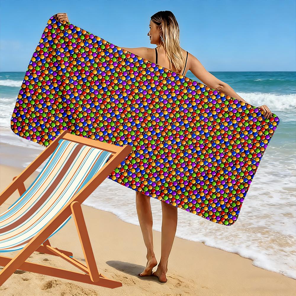 Colorful Polka Dot Pattern Beach Towel Beach Towel Quick-drying for Travel Outdoor Sports Jogging Beach and Swimming