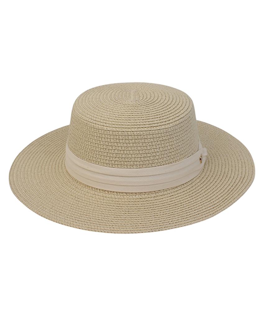 Yunibeosyeolkemiseuteuli Sweet Beige Flat Panama Hat Panama Hat