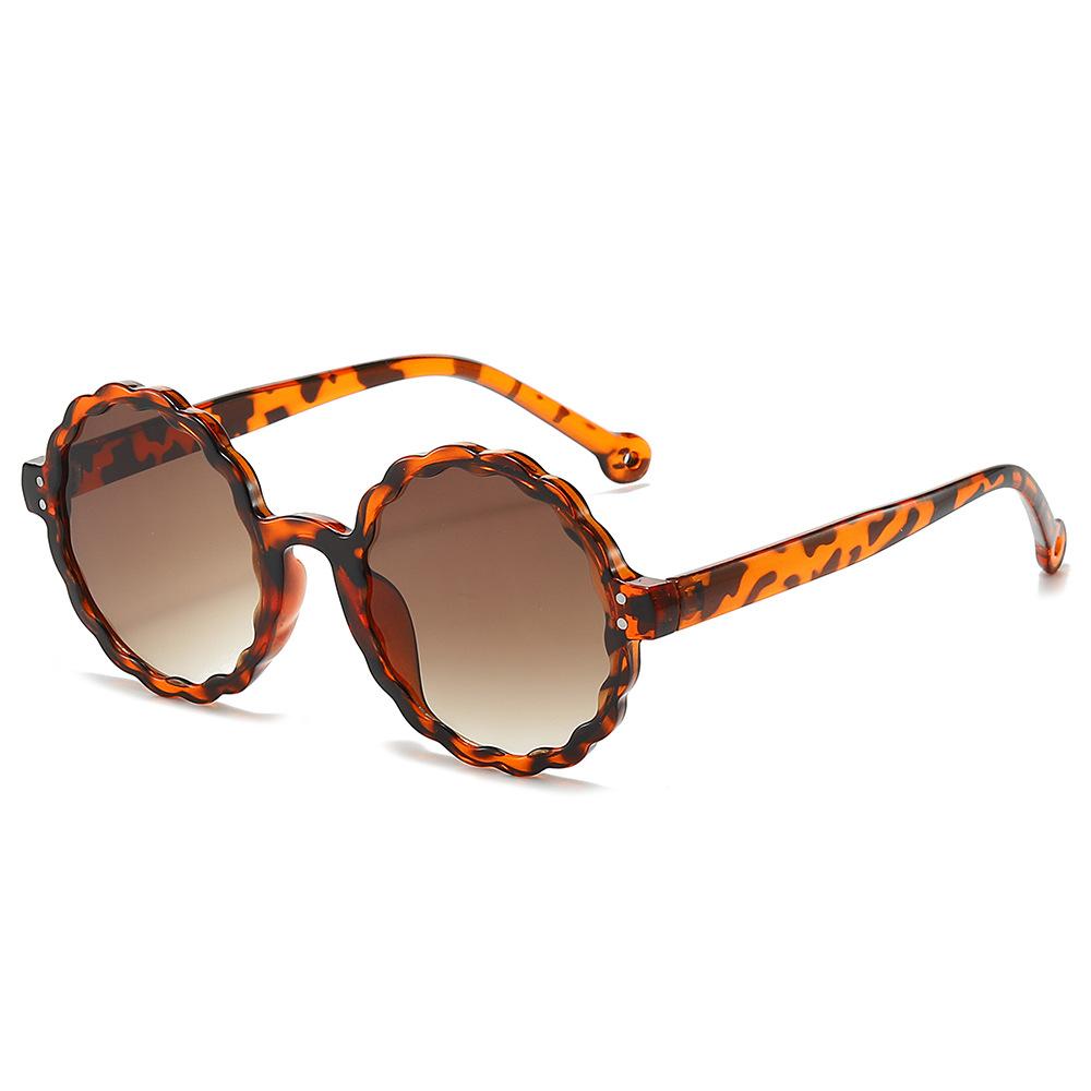 

Fashion small round flower frame circle sunglasses for women UV400 Protection riveted sunglasses for men for Daily Use Other