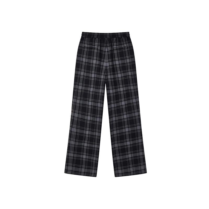 Teenie Weenie Women's Plaid Straight-Leg Casual Pants