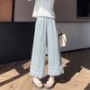 Women's Lace Trim Crochet Wide Leg Ankle Length Pants Summer Loose Thin Style Petite Friendly Sun Protection Casual Trousers
