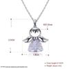 Austrian Crystal Angel Pendant Necklace O Chain Fashion Jewelry Women