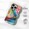 Oil painting color stripe two-in-one film shell iphone14 high value mobile phone case apple 17 magnetic anti-drop cover